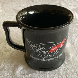Corvette black ceramic mug